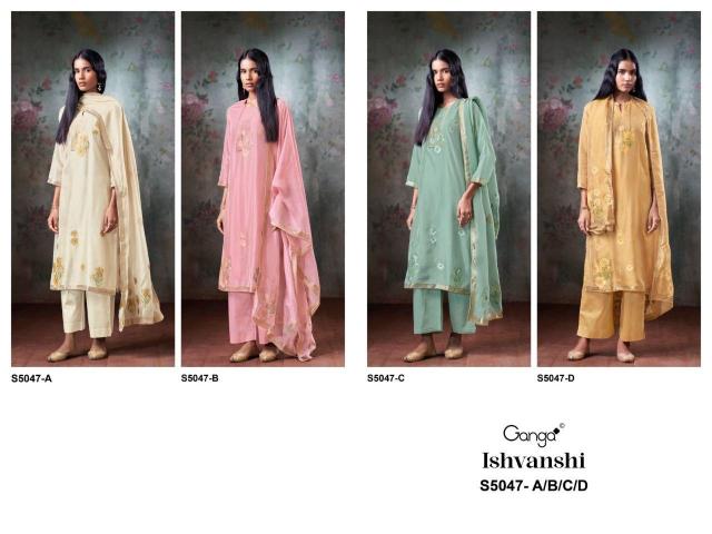 Ganga ishvanshi 5047 rajasthani dress materials wholesale